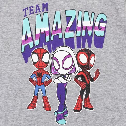 مجموعة تي شيرت Marvel Spidey and His Amazing Friends Spider-Gwen Ghost Spider Miles Morales للفتيات من طفل إلى طفل صغير in Kuwait