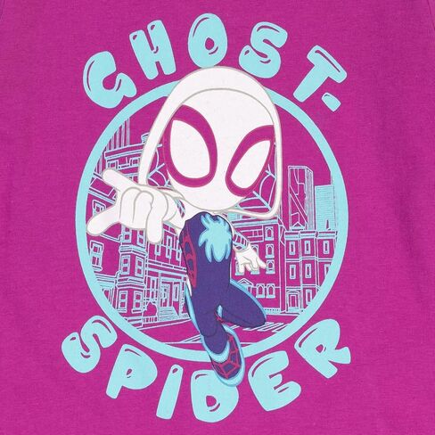 مجموعة تي شيرت Marvel Spidey and His Amazing Friends Spider-Gwen Ghost Spider Miles Morales للفتيات من طفل إلى طفل صغير in Kuwait