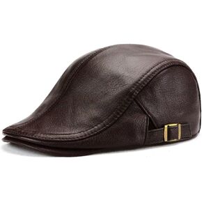 قبعة مسطحة للرجال والنساء من جلد الخراف، قبعة Gatsby Newsboy للقيادة Ivy Hat