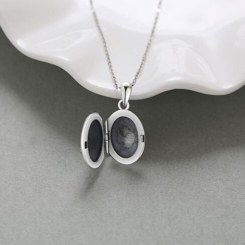 CUPENDA Moon Fairy Locket Necklace for Women Sterling Silver Elf Angel Locket Pendant Holds Pictures Jewelry Gifts for Women in Saudi Arabia