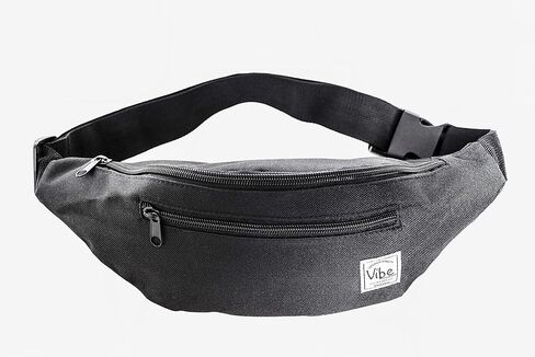 Vibe Festival Gear Fanny Pack للرجال والنساء - العديد من المطبوعات - حقيبة خصر لطيفة باللون الأسود والفضي والذهبي للمهرجانات والمشي لمسافات طويلة والجري وركوب الدراجات in Kuwait