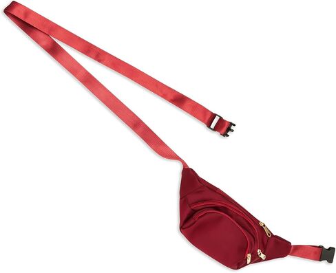 Zodaca Black Extra Large Fanny Pack, Plus Size Crossbody Bag with Adjustable Belt Straps, Fits 34-60 Inch Waist (Expands to 5XL) in Saudi Arabia