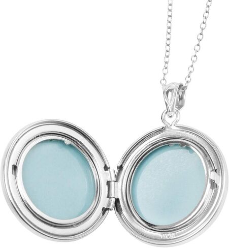 Sterling Silver Round Shape Tree of Life Fashion Locket Pendant with Chain for Women in Saudi Arabia