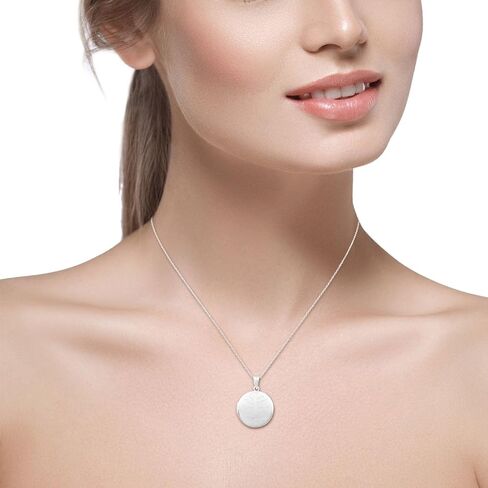 Sterling Silver Round Shape Tree of Life Fashion Locket Pendant with Chain for Women in Saudi Arabia