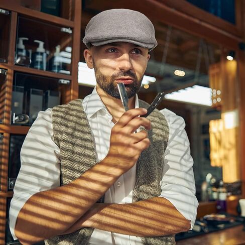 3 Pieces Newsboy Men's Hat Soft Stretch Fit Men Cap Cabbie Driving Cap for Men in Kuwait