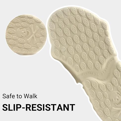 Cheval Skull Slide Sandals for Women Men Anti-Slip Cushioned Slippers EVA Thick Soft Slides Open Toe Slide on Indoor Outdoor Beach Pool Sandals Khaki in Kuwait