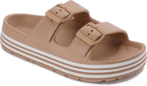 صندل نسائي من BRONAX بحزام قابل للتعديل مع دعم للقوس in Kuwait