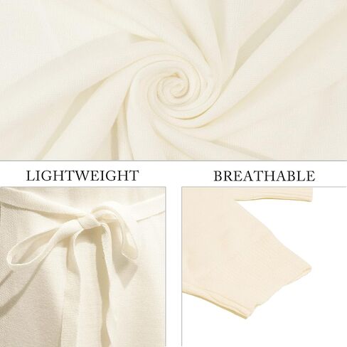 Satuun Women's Casual Open Front Lightweight Cardigan Long Sleeve Breathable Soft Drape Duster in Kuwait