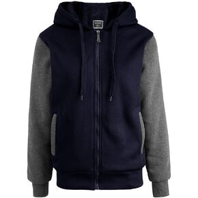 Facitisu Heavyweight Sherpa Lined Fleece Hoodie Sweatshirts for Men Winter Zip Plus Size Jacket in Saudi Arabia