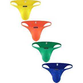 Hanhepee Men's Cheeky Briefs Sexy Low Rise Soft Breathable Comfortable Pouch Bikini Underwear in Kuwait