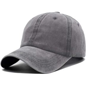 Unisex Vintage Washed Distressed Baseball-Cap Twill Adjustable Dad-Hat
