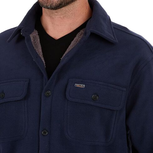 Smith's Workwear Men's Sherpa Lined Fleece Shirt Jacket in Saudi Arabia