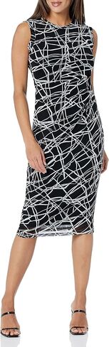 NINE WEST Women's Cheyenne-Crew Neck Sleeveless Mesh Dre in Saudi Arabia