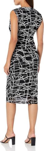 NINE WEST Women's Cheyenne-Crew Neck Sleeveless Mesh Dre in Saudi Arabia