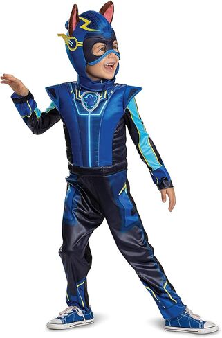 Chase Deluxe Toddler Costume, Official Paw Patrol Halloween Outfit with Armor and Headpiece for Kids, Size (3T-4T) in Saudi Arabia
