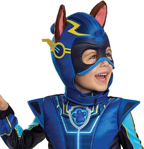 Chase Deluxe Toddler Costume, Official Paw Patrol Halloween Outfit with Armor and Headpiece for Kids, Size (3T-4T) in Saudi Arabia