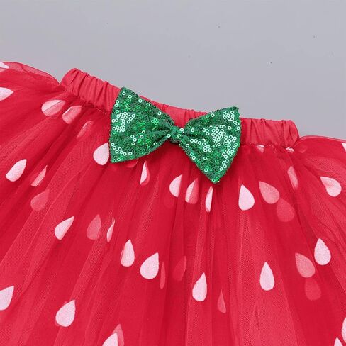 IDOPIP Baby Girls Strawberry 1/2 1st 2nd 3rd Birthday Outfit Romper Tutu Skirt Headband Warmers for Cake Smash Photo Shoot in Kuwait
