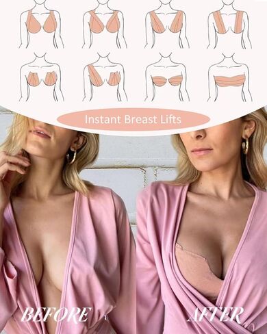 شريط Ginmewrae Boob Tape وشريط رفع الثدي ومجموعة غطاء حلمة البتلة قطعتين من أجل حمالة صدر لاصقة بشريط A-DD in Kuwait