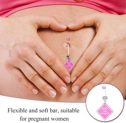 Sanfenly البلاستيك الحمل حلقات زر البطن شريط طويل حلقات السرة مرنة واضحة الاكريليك Bioplast الرياضة الأمومة البطن السرة حلقة التجنيب البطن ثقب المجوهرات 14G 14/16/18/32/35/38 مللي متر in Kuwait