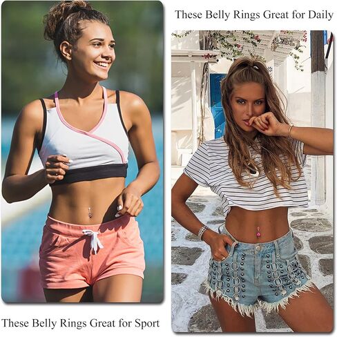 Sanfenly البلاستيك الحمل حلقات زر البطن شريط طويل حلقات السرة مرنة واضحة الاكريليك Bioplast الرياضة الأمومة البطن السرة حلقة التجنيب البطن ثقب المجوهرات 14G 14/16/18/32/35/38 مللي متر in Kuwait