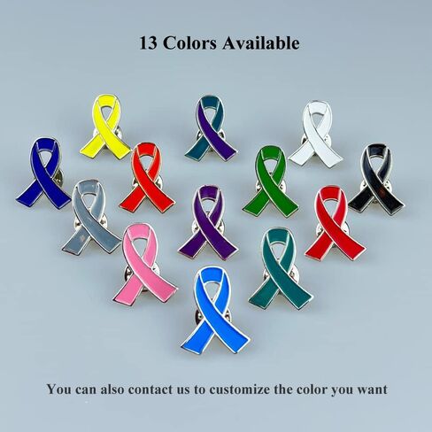 25 Pack Black Awareness Ribbon Enamel Lapel Pin in Saudi Arabia