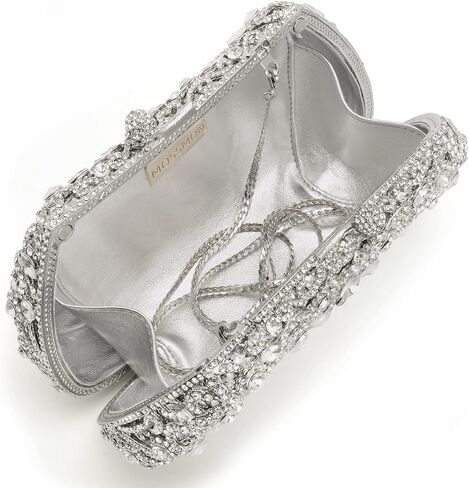 MOSSMON Formal Rhinestone Crystal Clutch Evening Wedding Bag For Women in Saudi Arabia