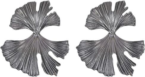 أقراط LOKLIFFAI Ginkgo Leaf Flower، حلق ذهبي هندسي للنساء والفتيات، تصميم عصري كبير مطلي بالذهب عيار 14 قيراط أقراط متدلية من Boho هدية مجوهرات in Kuwait
