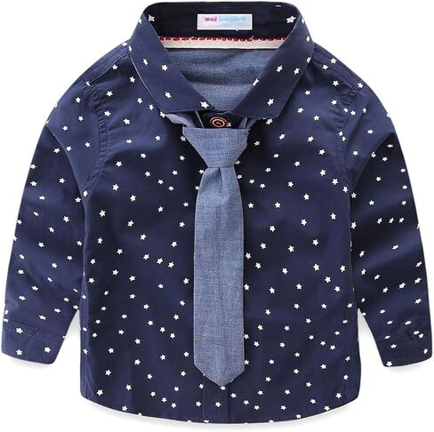 Mud Kingdom Little Boy Dress Shirt Long Sleeve Cute in Kuwait