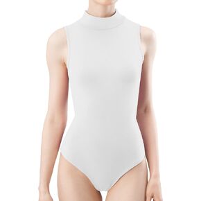 DILIUXING Womens Ribbed Long Sleevele Sleeveless Mock Turtle Neck Daily Stretchy Slim Fit Tops Bodysuit in Saudi Arabia