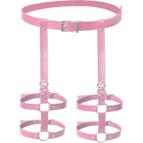 Eigso Women Harness Garters Waist Belt Faux Leather Leg Ring Gothic Punk Style Body Caged Adjustable in Saudi Arabia