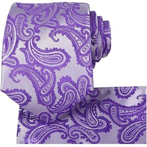 KissTies Mens Extra Long Tie Paisley Pattern Necktie + Gift Box (63'' XL)