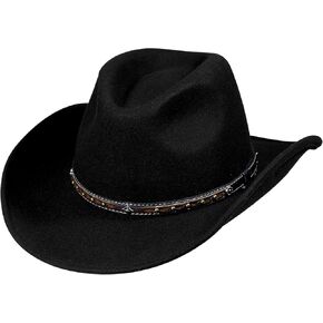 MIX BROWN Cowboy Hat with Wide Brim 100% Wool Cowgirl Hat Western Hats for Women Men Felt Outback Panama Rancher Hat in Saudi Arabia
