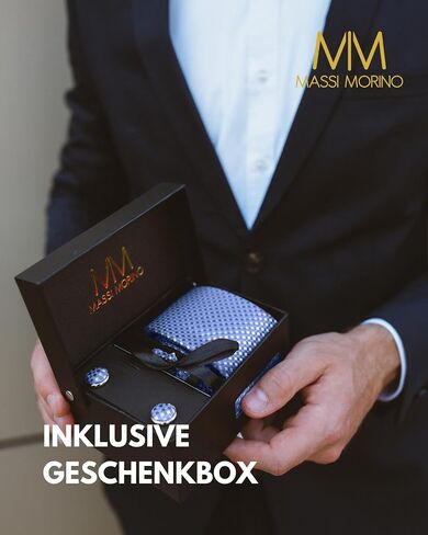 Ties for Men Set with Pocket Square Cufflink and Tie Clip | Necktie Handkerchief in Gift Box for Wedding and Business in Kuwait