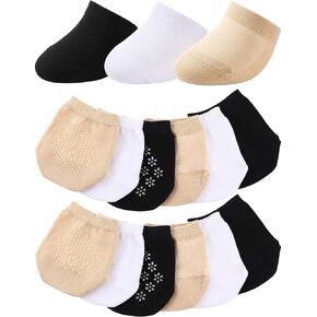 SATINIOR 12 Pairs Women Toe Topper Socks Toe Liner Half Seamless Socks No Show Low Cut Socks for Women Girls in Kuwait