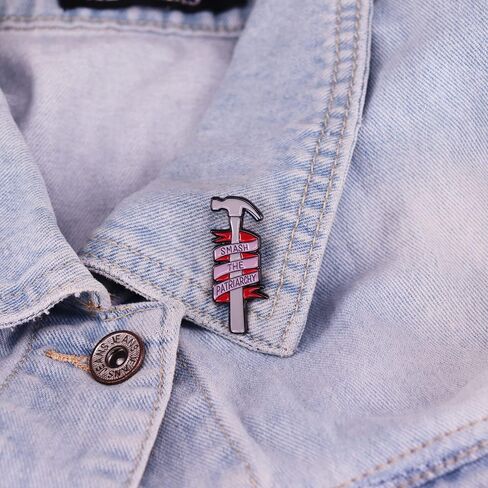GuDeKe Smash The Patriarchy Enamel Pins Feminist Gifts Women Empowerment Gifts Self Help Brooche in Saudi Arabia