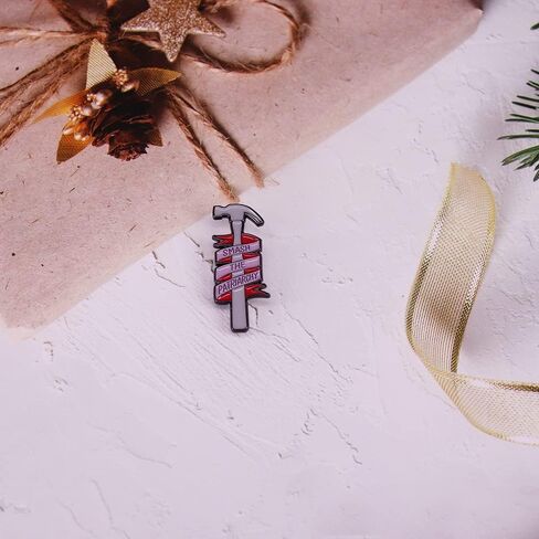 GuDeKe Smash The Patriarchy Enamel Pins Feminist Gifts Women Empowerment Gifts Self Help Brooche in Saudi Arabia