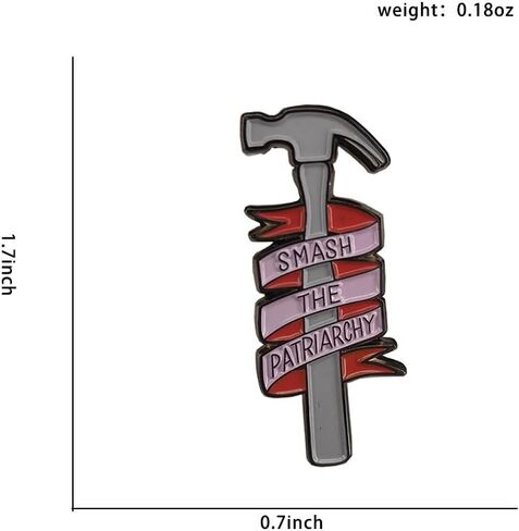 GuDeKe Smash The Patriarchy Enamel Pins Feminist Gifts Women Empowerment Gifts Self Help Brooche in Saudi Arabia