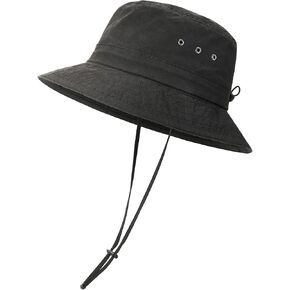 VOBOOM Men Cotton Washed Bucket Hat Packable Boonie Cap Sun Protection Visor Cap in Saudi Arabia