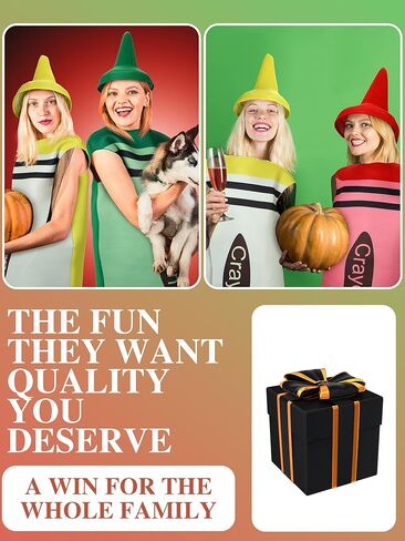 اكسينمي مجموعة من 4 قطع من زي تلوين للاطفال والكبار، فستان تنكري للهالوين، زي تلوين مضحك لحفلات الهالوين، مقاس واحد in Kuwait