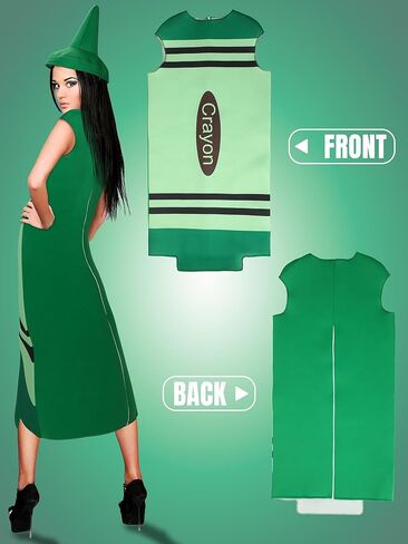 اكسينمي مجموعة من 4 قطع من زي تلوين للاطفال والكبار، فستان تنكري للهالوين، زي تلوين مضحك لحفلات الهالوين، مقاس واحد in Kuwait