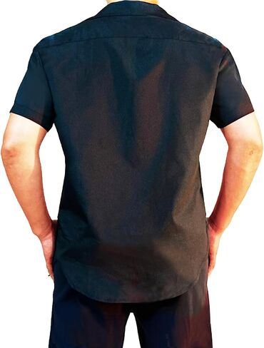 AIBEIX Mens Mesh Sequins See Through 70s Disco Long Sleeve Button Down Shirts in Saudi Arabia