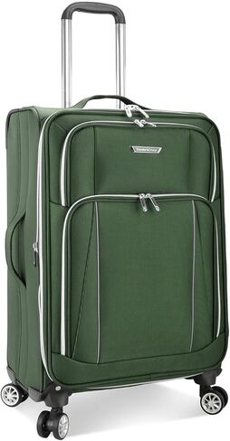 Traveler's Choice Lares Softside Expandable Luggage with Spinner Wheels, Black, 2 Piece Luggage Set in Kuwait