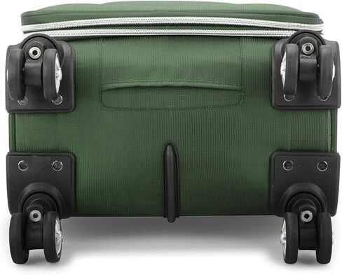Traveler's Choice Lares Softside Expandable Luggage with Spinner Wheels, Black, 2 Piece Luggage Set in Kuwait