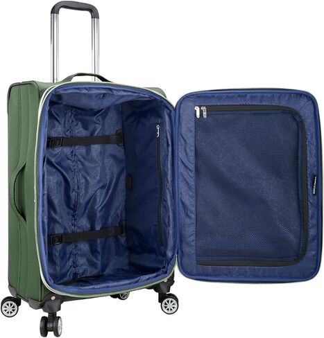 Traveler's Choice Lares Softside Expandable Luggage with Spinner Wheels, Black, 2 Piece Luggage Set in Kuwait