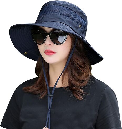 HUAMULAN Wide Brim Sun Hat for Women Men Summer UV Protection Bucket Hats in Saudi Arabia