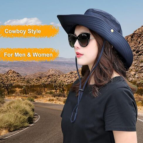 HUAMULAN Wide Brim Sun Hat for Women Men Summer UV Protection Bucket Hats in Saudi Arabia