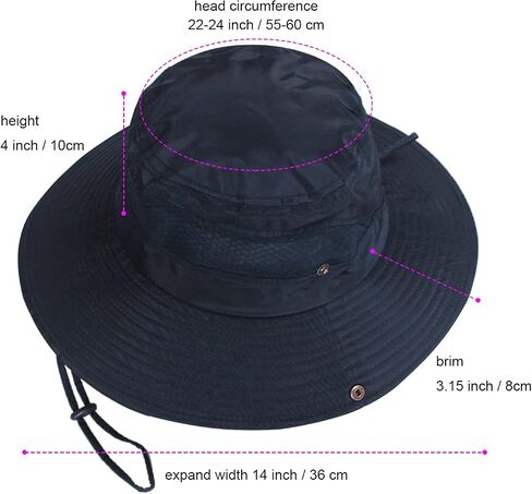 HUAMULAN Wide Brim Sun Hat for Women Men Summer UV Protection Bucket Hats in Saudi Arabia