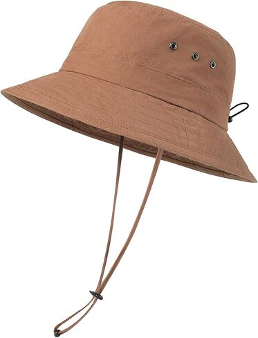 VOBOOM Men Cotton Washed Bucket Hat Packable Boonie Sun Protection Visor Cap in Kuwait
