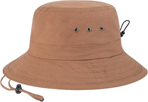 VOBOOM Men Cotton Washed Bucket Hat Packable Boonie Sun Protection Visor Cap in Kuwait