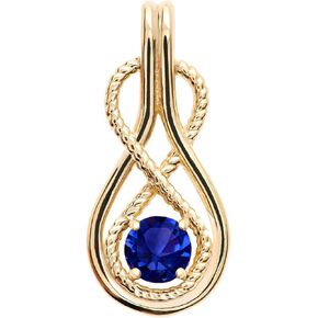 قلادة من الذهب الأصفر عيار 14 قيراطًا على شكل حبل يحمل عبارة «Birthstone Birthday» in Saudi Arabia